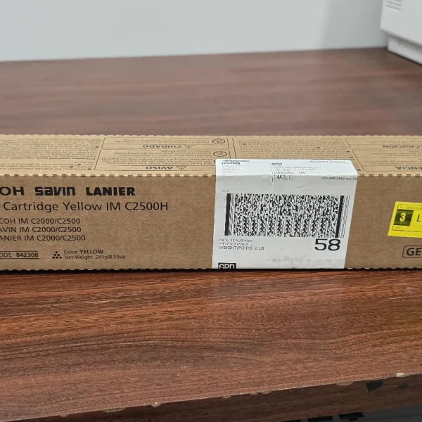 Genuine Ricoh #842308 IMC2500 YEL Original OEM Toner Cartridge