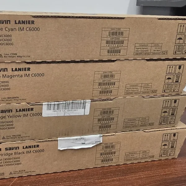 Genuine Ricoh IMC6000 Original OEM Toner Cartridge Set