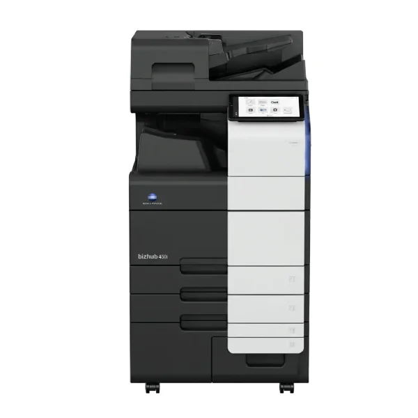 Konica Minolta bizhub 450i — 92K Meter, B/W Laser Multifunction Printer (Refurbished)