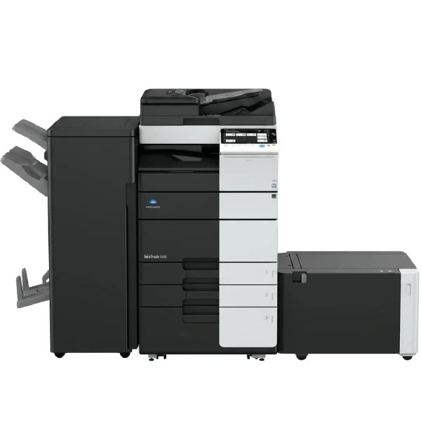 Konica Minolta bizhub 558 — 53-Page Meter, B/W Laser Multifunction Printer (Refurbished)